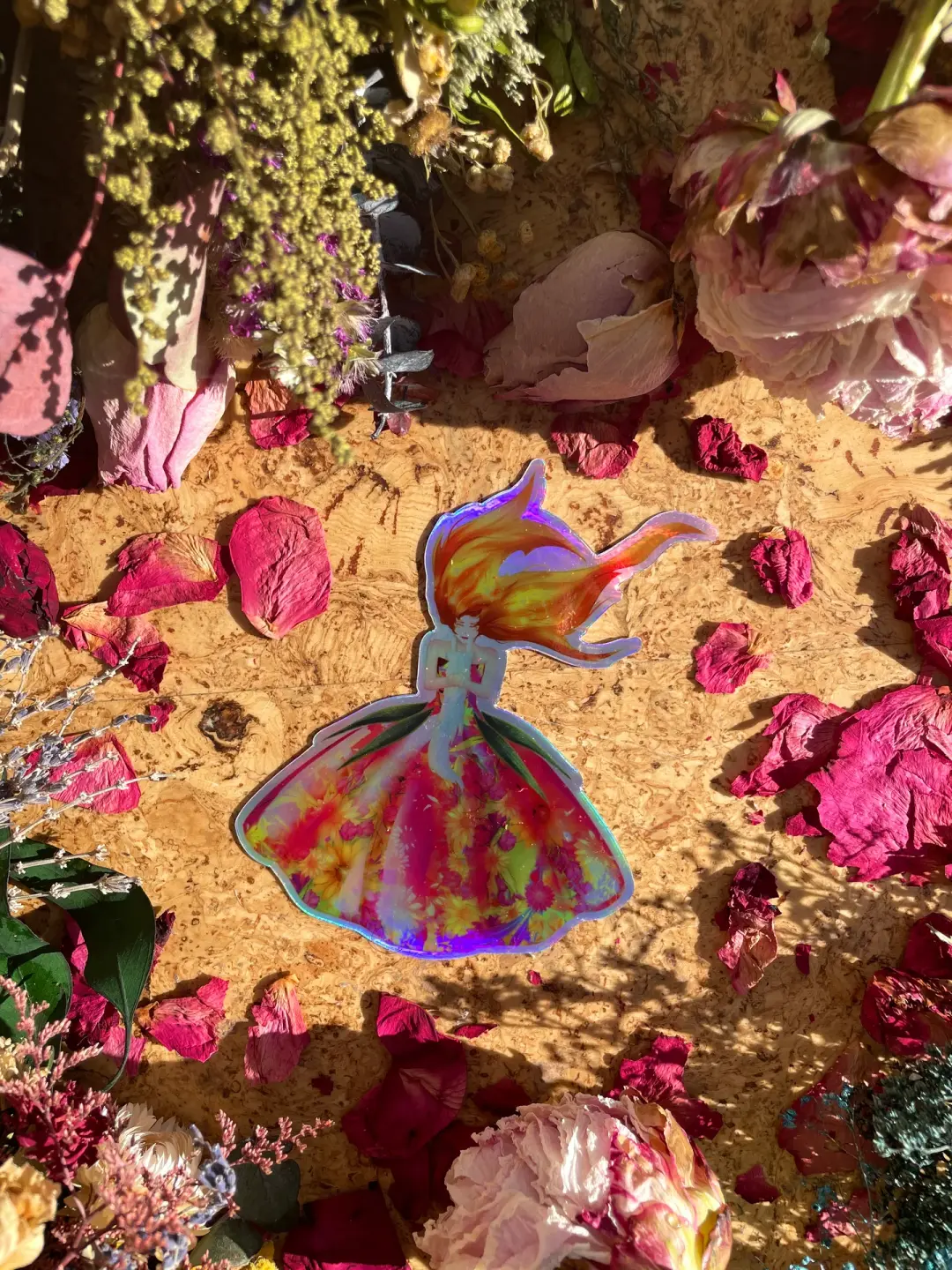 Ruby Holographic Sticker