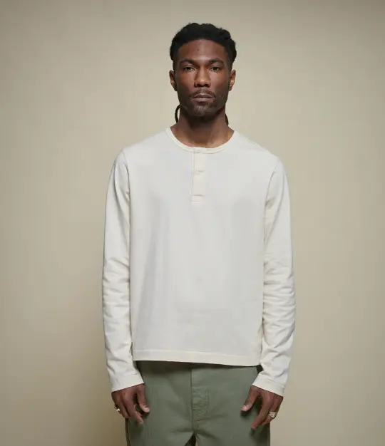 2M16LS Cropped Mid-Century Machine Refined Fit Henley