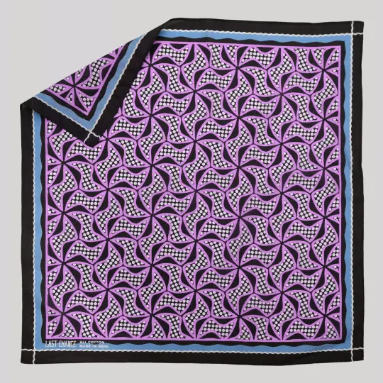 Cotton Pinwheel Bandana | Orchid