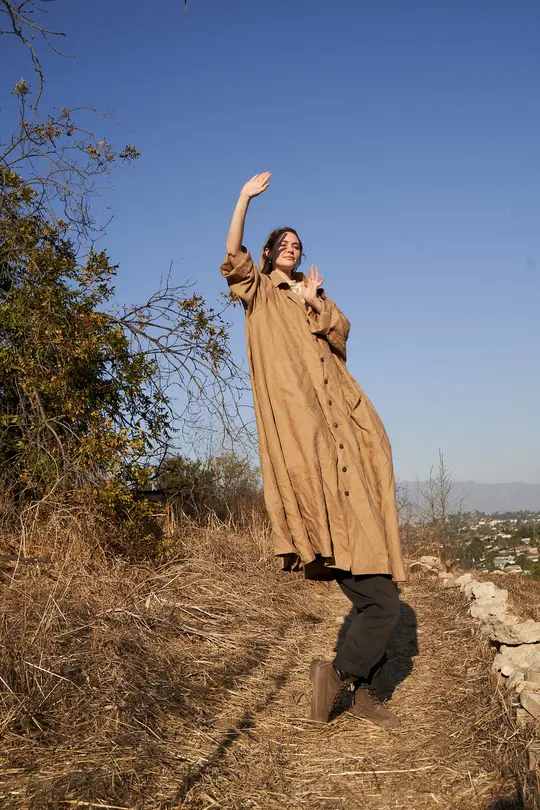 Linen jacket for sitting on your friend's shoulders to pretend you're an adult