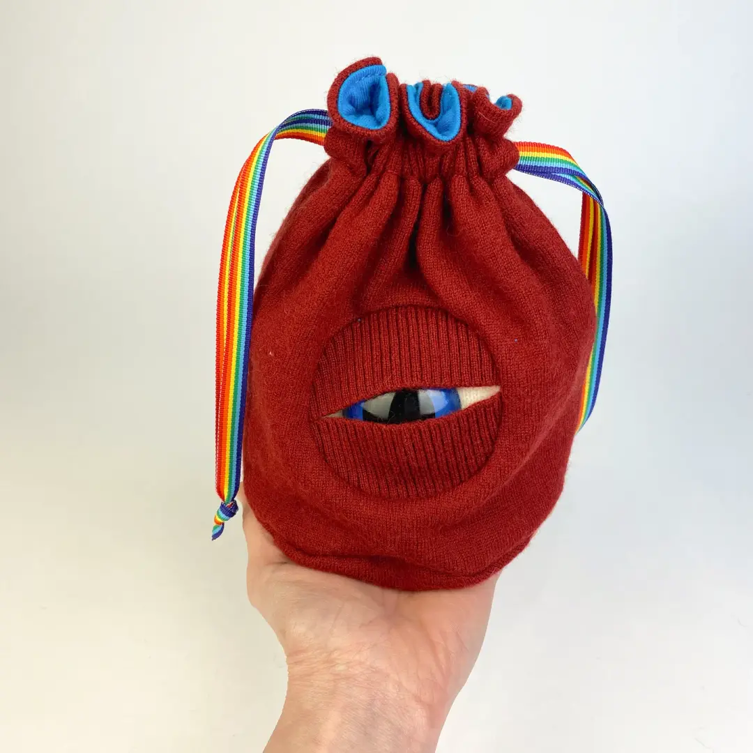 monster cyclops drawstring style dice bag