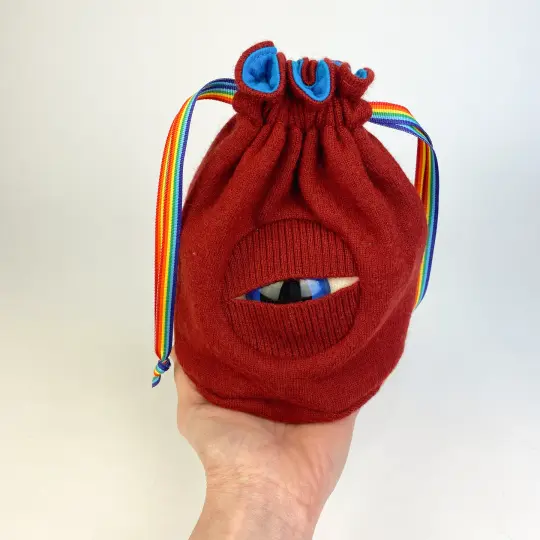 monster cyclops drawstring style dice bag