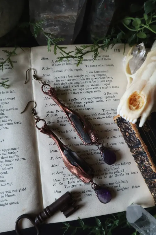 Crystal Legbone Earrings