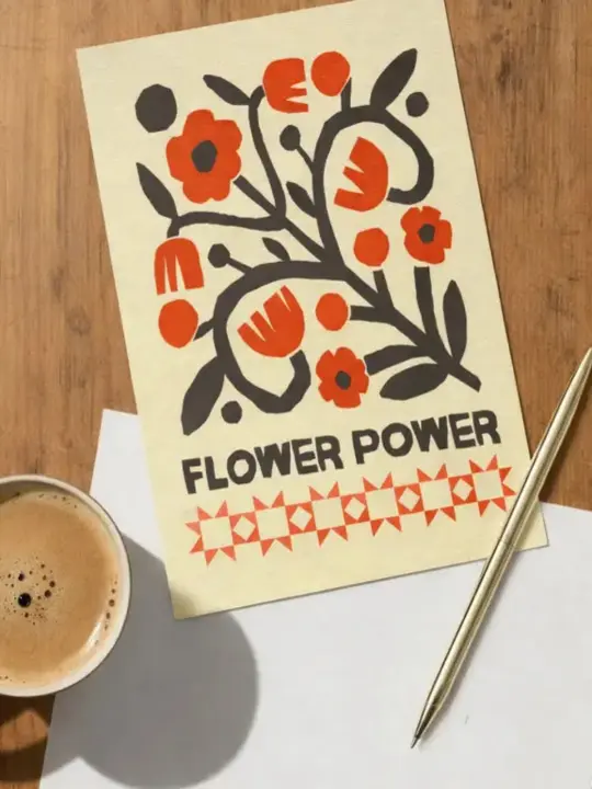 Flower Power Postcard