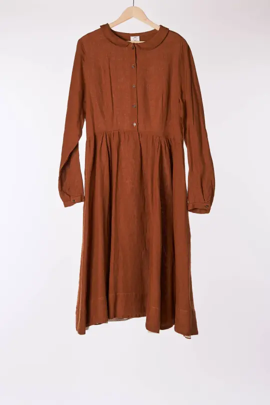 Classic Dress, Long Sleeve, Warm Brown
