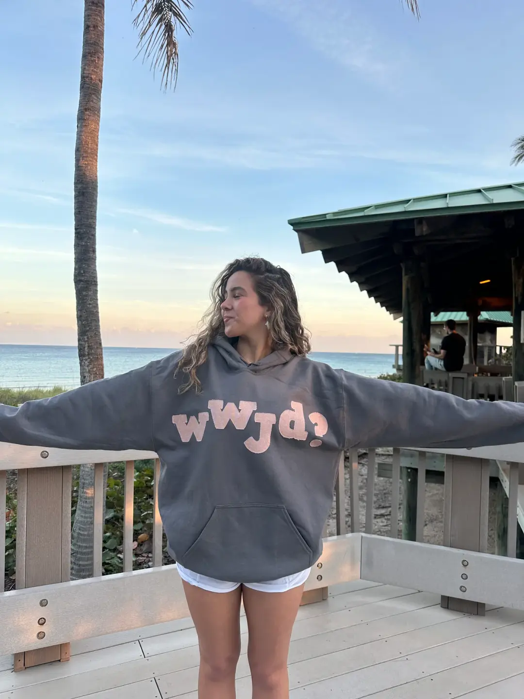 "WWJD?" patchwork hoodie