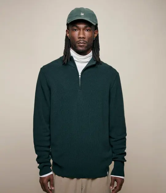 Merino Wool Half-Zip Sweater