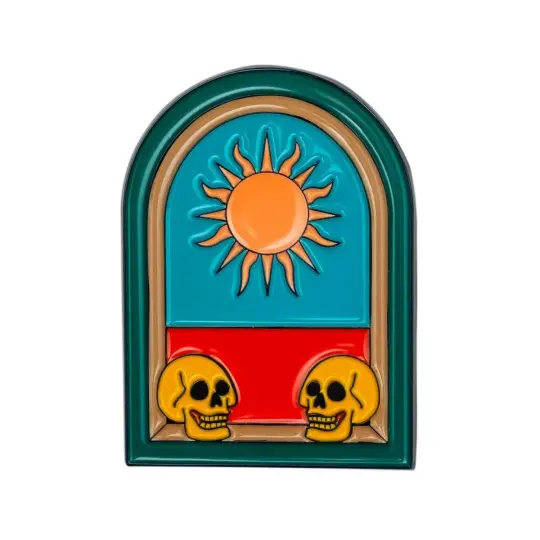 Skull Window Portal Pin