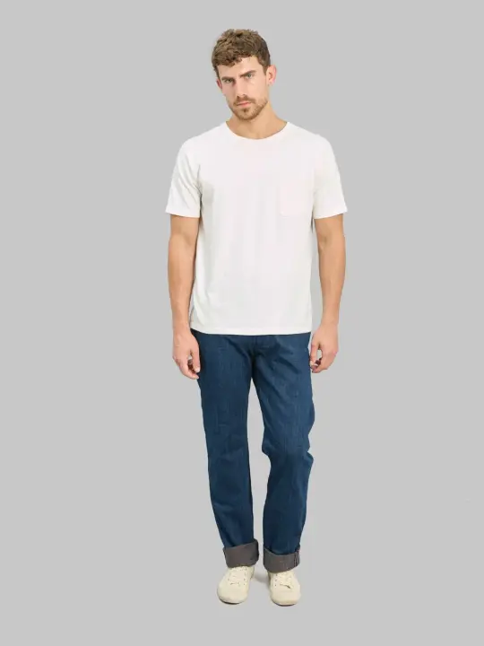 Graph Zero 13oz "Natural Dyeing Natural Indigo x Kakishibu" Regular Straight Jeans
