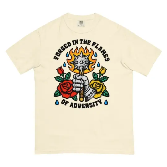 Forged in the flames of adversity t-shirt