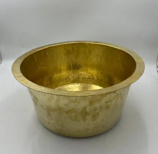 Hammered Brass Round Sink