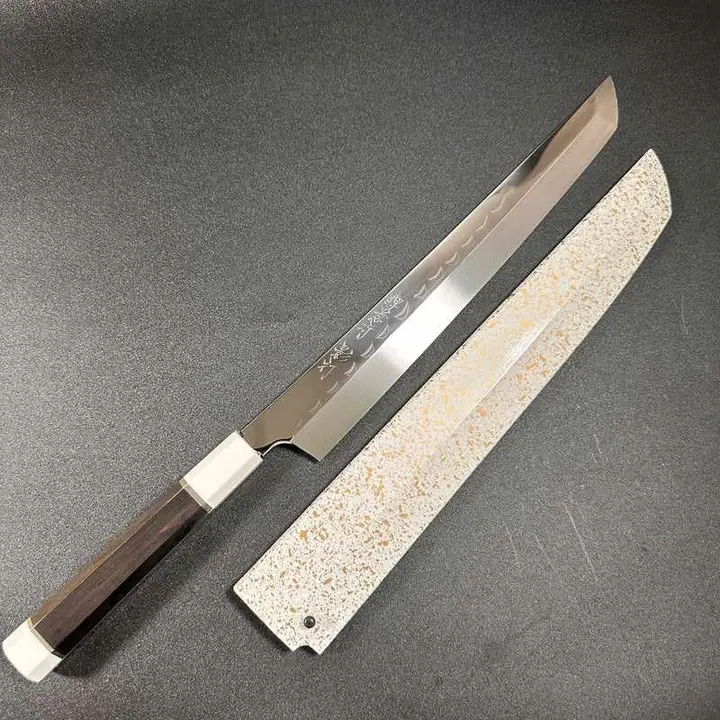 Sakai Takayuki Mirrored Honyaki Water-Quenched Sakimaru Yanagiba (Sashimi) 300mm KAGEUCHI with Saya Sheath