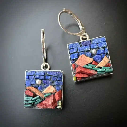 Mountain Moonscape Earrings
