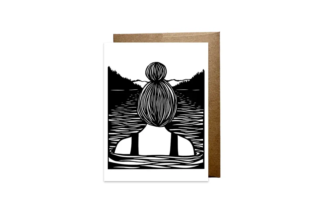 "Morning Swim" card