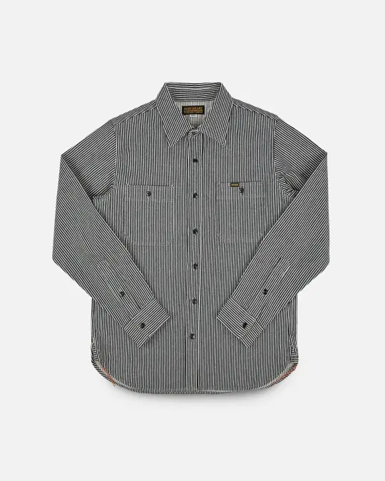 12oz Hickory Stripe Work Shirt - Indigo