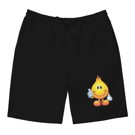 Flame boy Men's fleece shorts