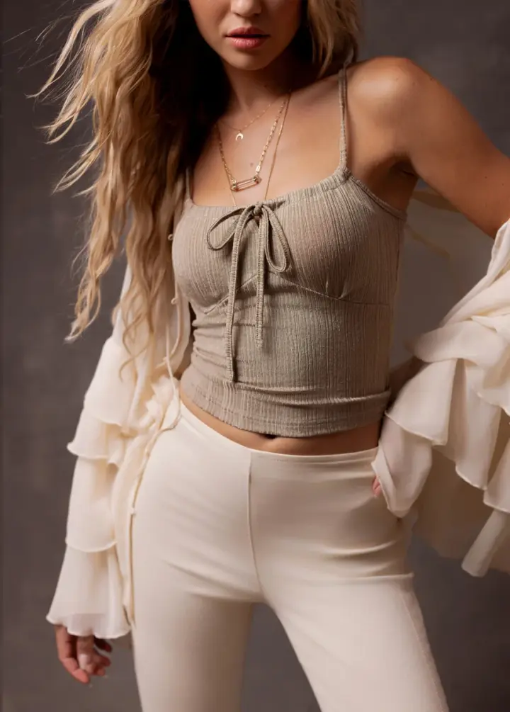Elara Top in Taupe