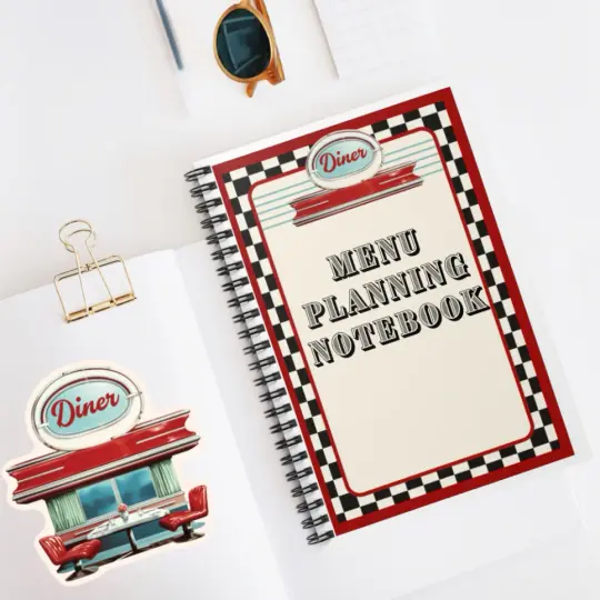 Menu Planning Spiral Notebook - Ruled Line