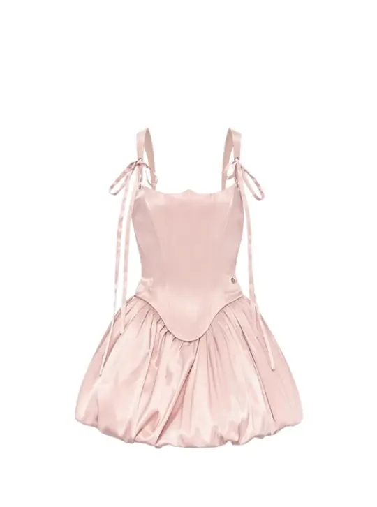 Sweet and beautiful dress for women with a sense of wealth and sling bubble skirt R3381