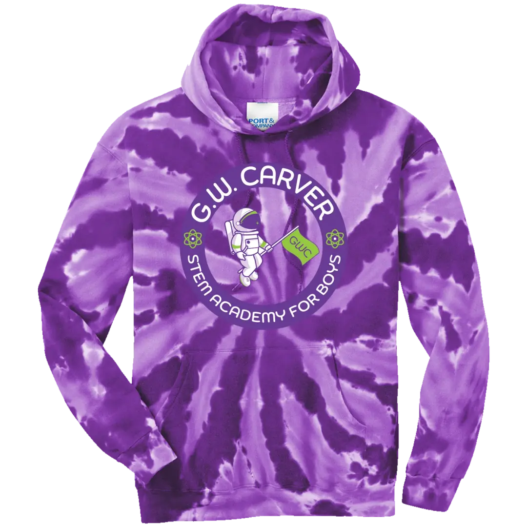 GWC STEM Academy Screen Printed PC146 Adult Tie-Dye Hoodie
