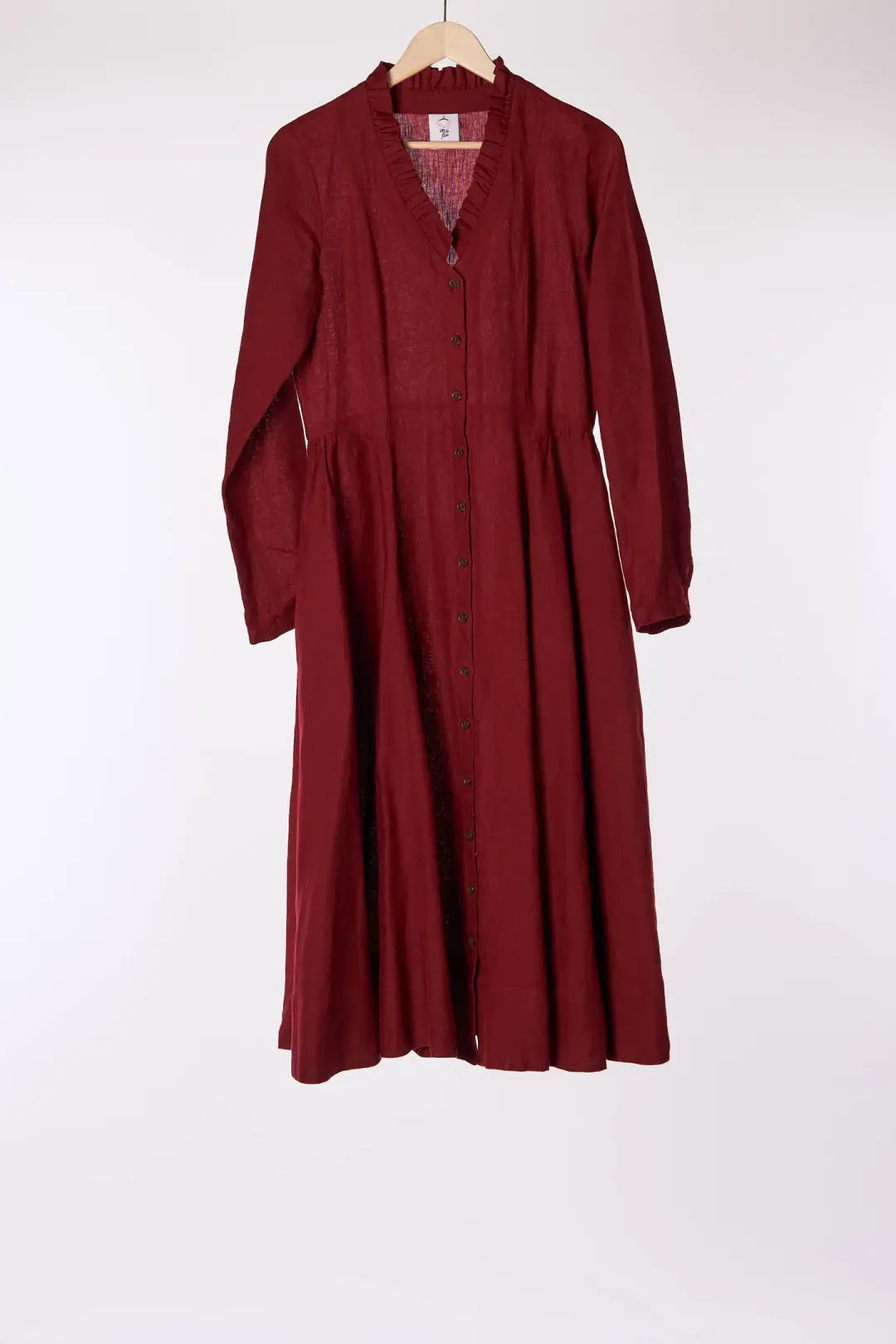 Ophelia Dress, Long Sleeve, Burgundy Red