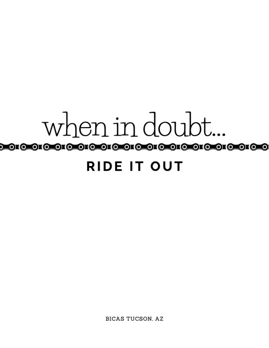 When In Doubt Ride It Out Postcard