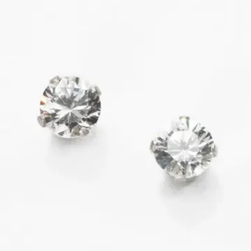 Silver and Crystal Studded Earrings