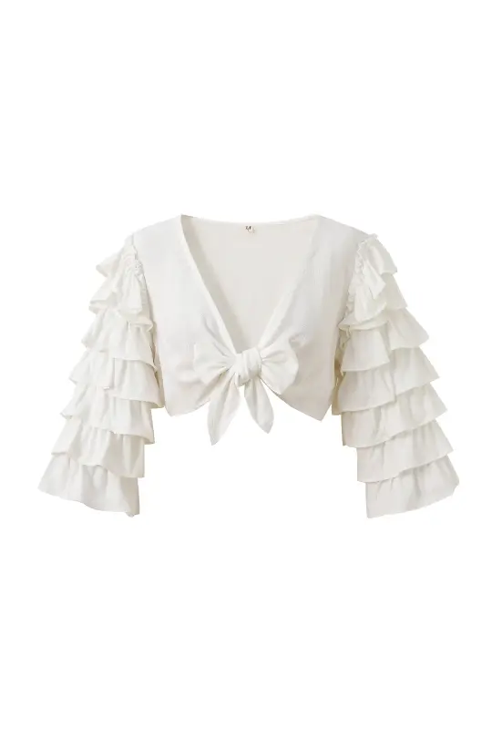 2 left - Rumba Top Soft Linen White