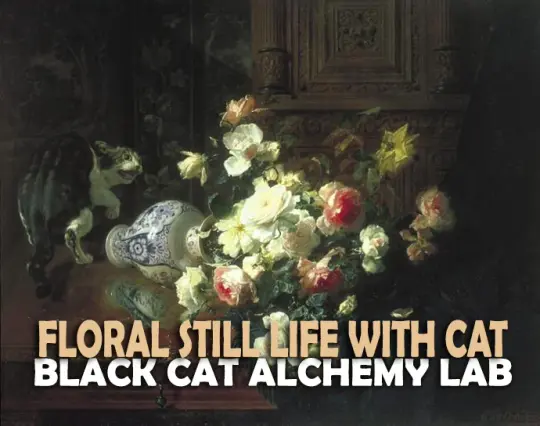 Floral Still Life With Cat Perfume Oil