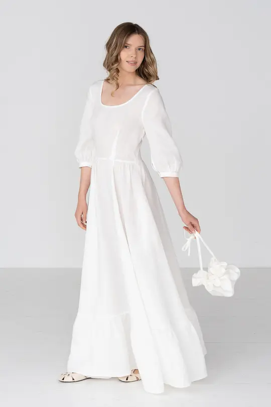 Carmen – Tailored Linen Maxi Dress