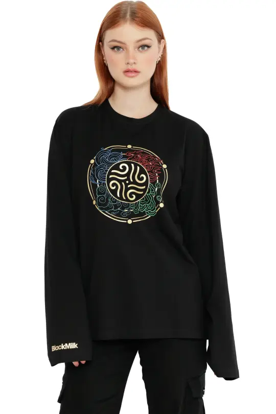 All Elements Talisman Long Sleeve Oversized Boyfriend Tee