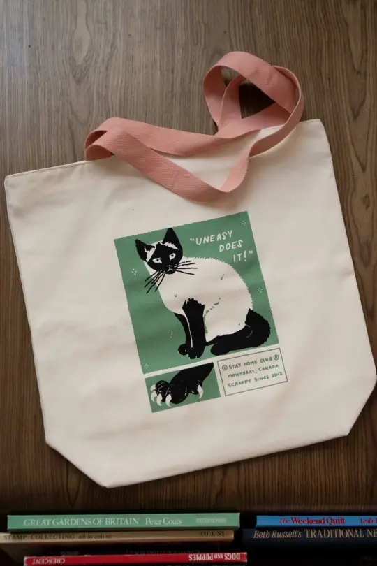Uneasy Does It Big Zip Tote