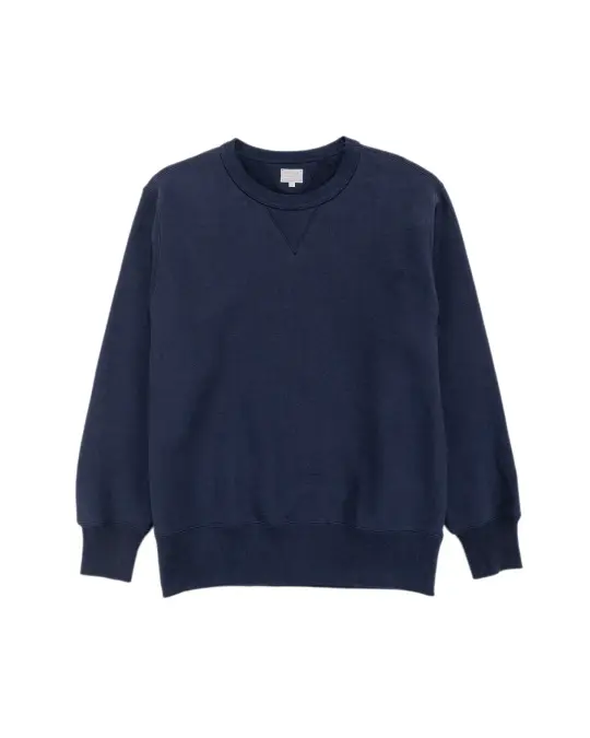 The Real McCoy’s MC24113 10 Oz. Loopwheel Crewneck Sweatshirt Navy