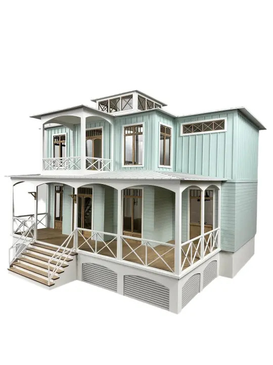 The Hampstead: Modern Coastal Home Kit in 1:12 Scale