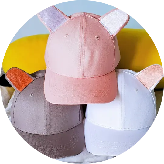 Bun Embroidered Caps