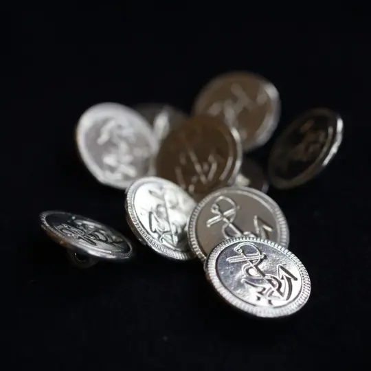 Anchor Pewter Button Lg Pkg of 10