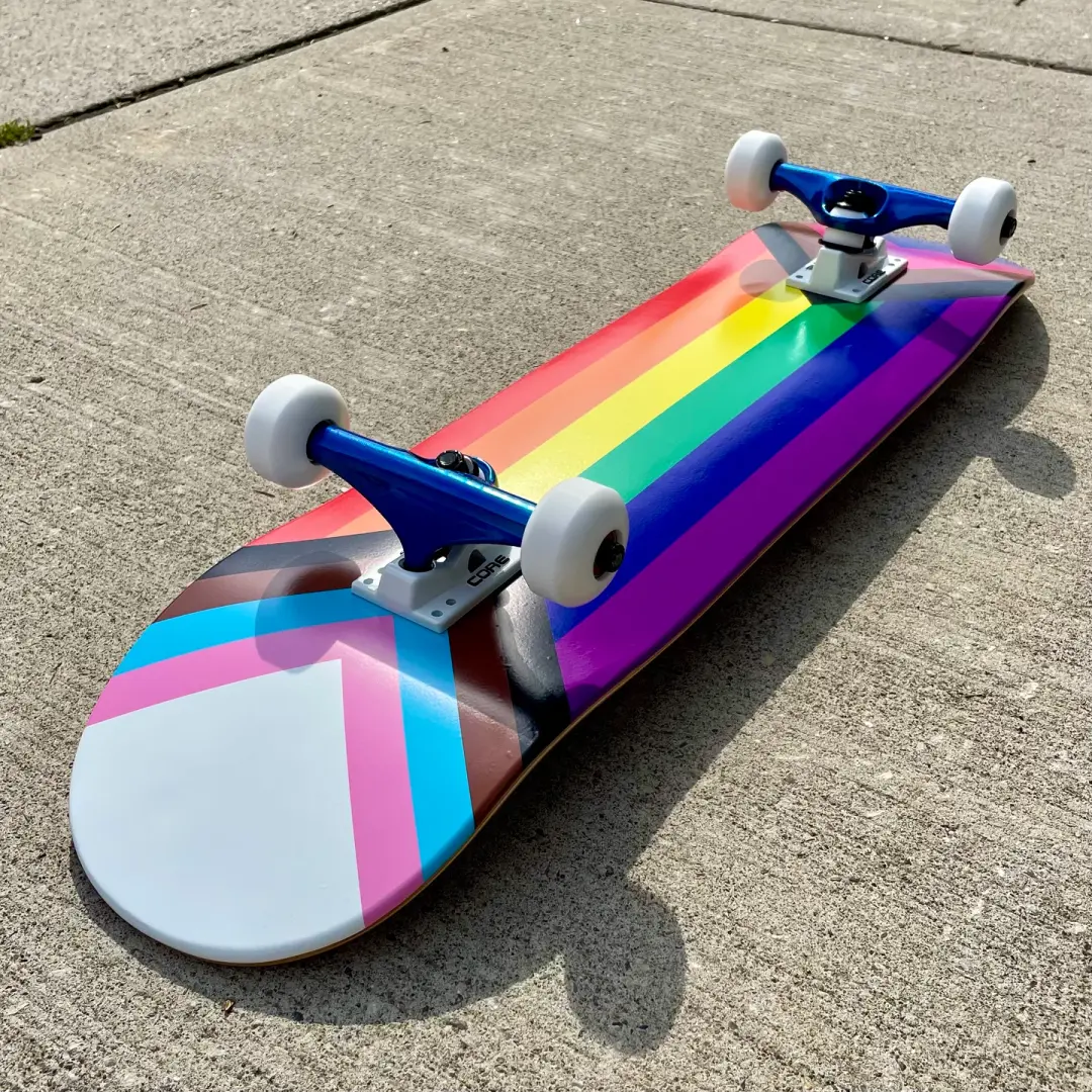 Progress Pride Flag Skateboard
