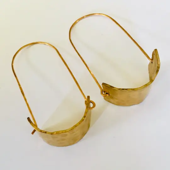 Hammered Brass Mid-Mod Swings