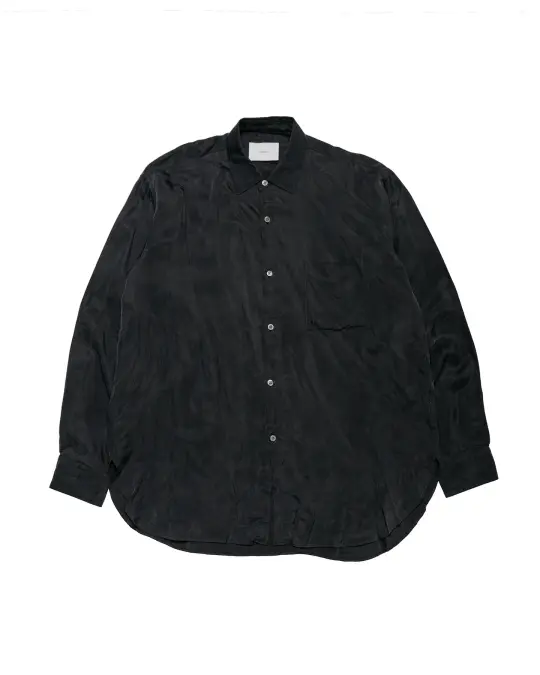ssstein Cupro Fibril Oversized LS Shirt Charcoal