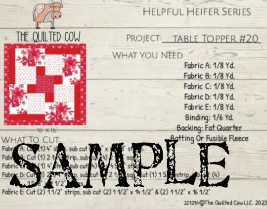 Helpful Heifer Table Topper #20
