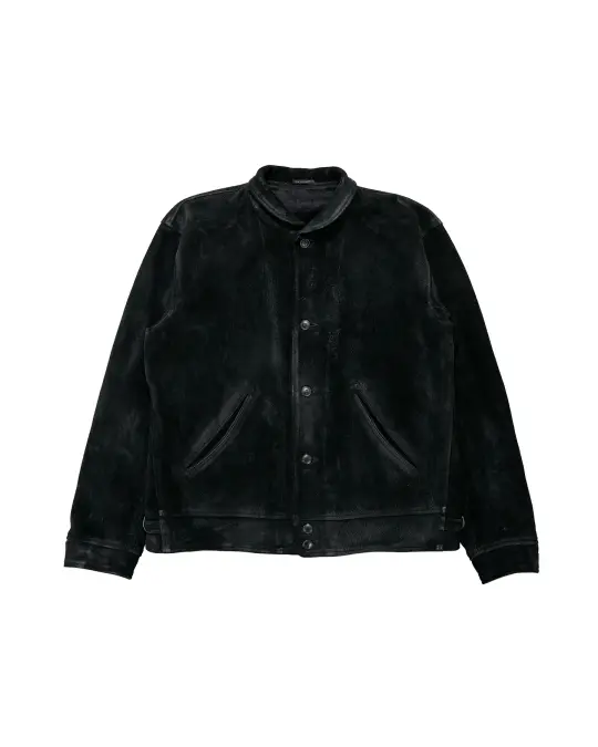 Old Joe Patina Horse-Hide Cossack Jacket Rough Out Patina Black