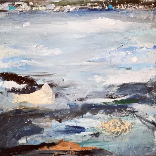 'Penzance - Newlyn Dip' -  60cm x 60cm ( unframed )