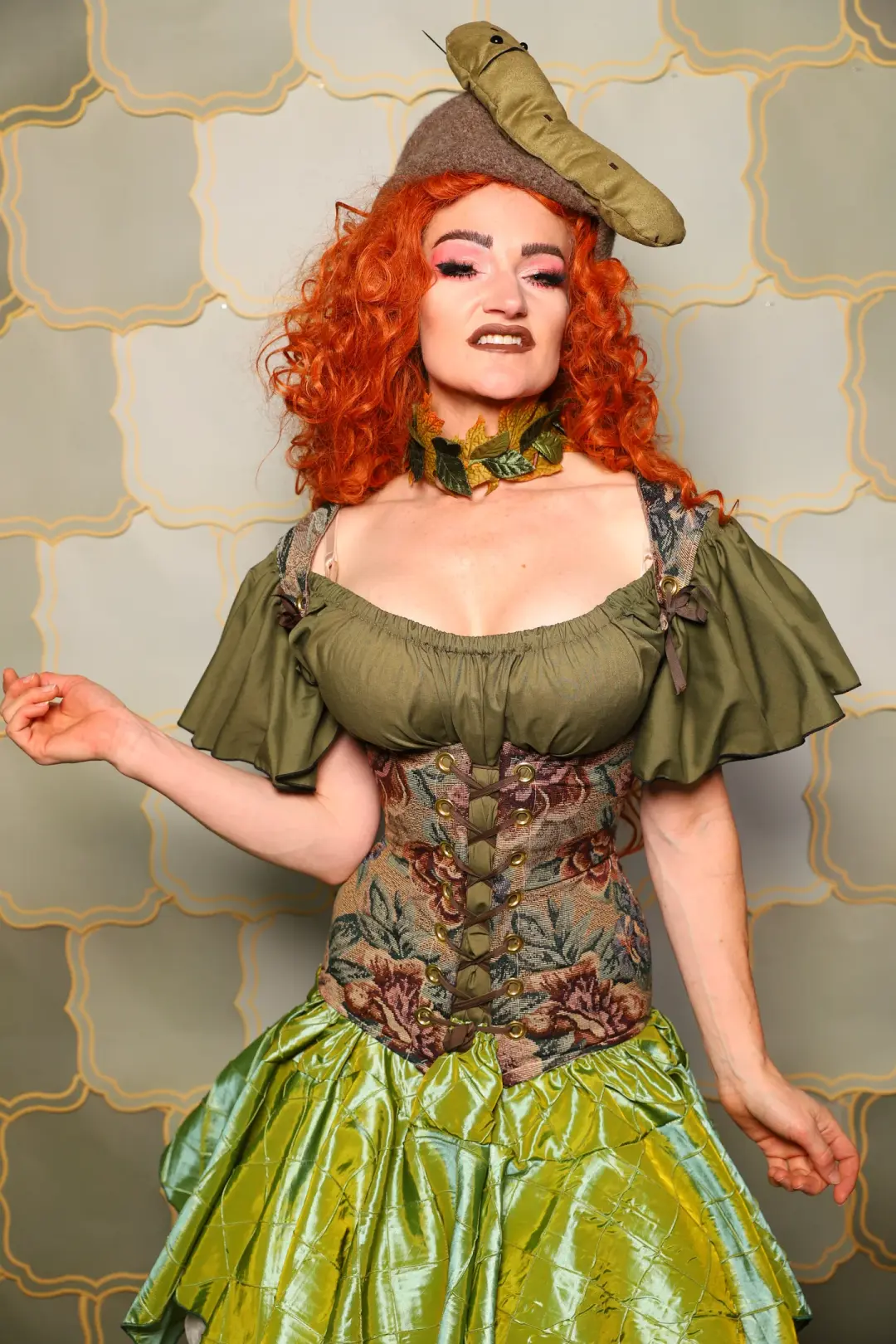 22. Greta Corset in Victorian Parlor Rose - The Brine for Bunny Collection