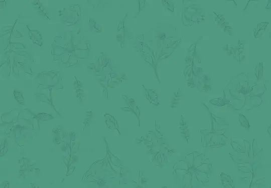 Teal Sketch Floral from Orchard House