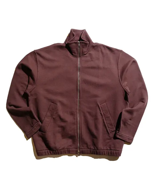Norse Projects Bjorn Relaxed Organic Loopback Track Jacket Mahogany