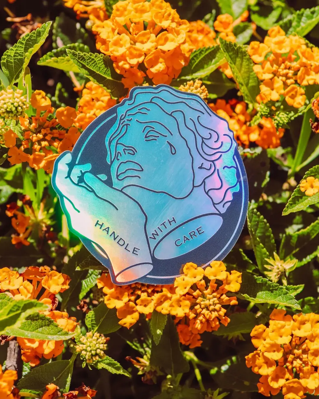 Handle With Care Holographic Sticker