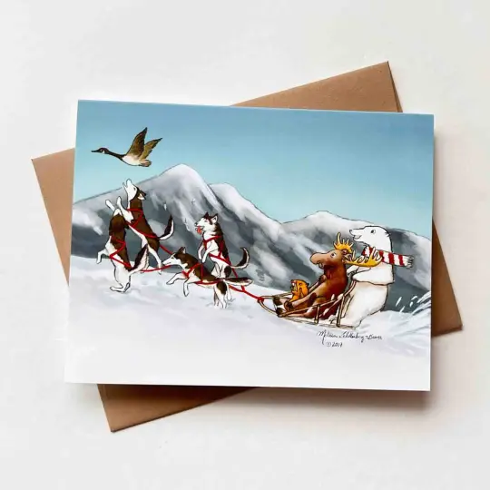 Canadian Dog Sled Team Card