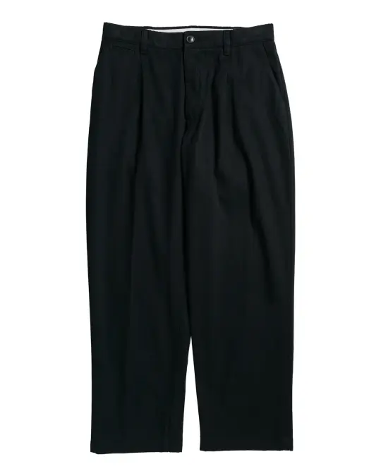 Norse Projects Volda Pleated Cotton Twill Trouser Black
