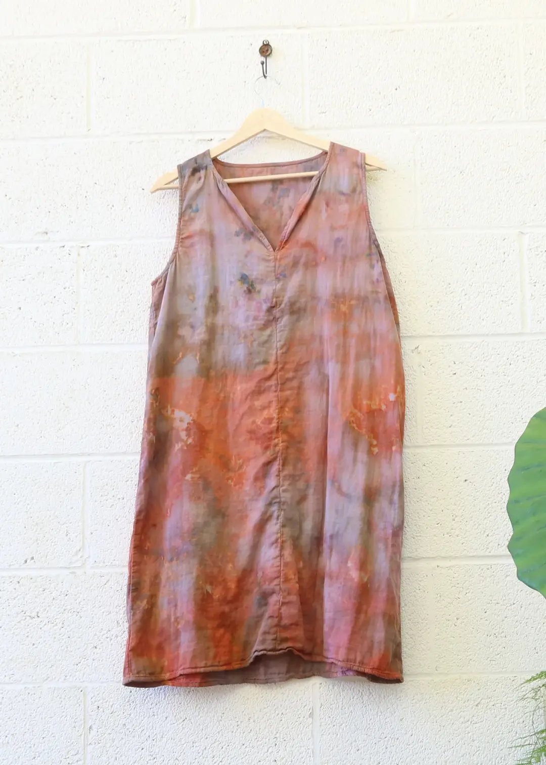 OOAK - Sita Short Dress / M / Double Gauze Organic Cotton / Ice Dye (89)