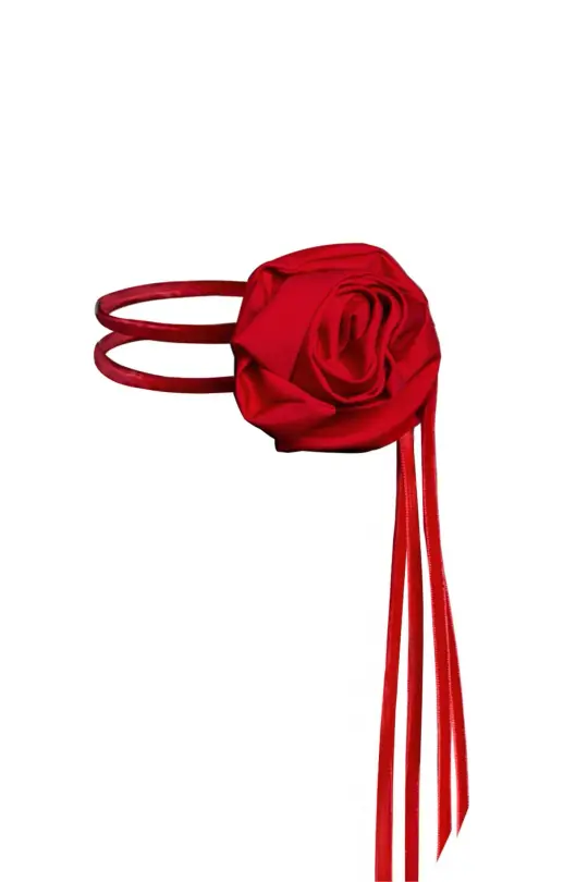 Red Rose Flower Choker